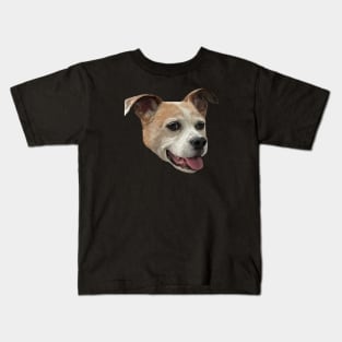 Jack Russell Terrier Mix - Black Background Kids T-Shirt